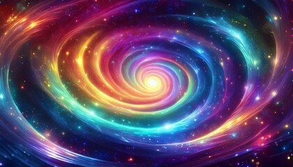 iridescent sparkle rainbow fairy dust spiral swirl glitter shimmer galaxy spin magical fantasy background wallpaper