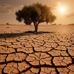 dry cracked earth