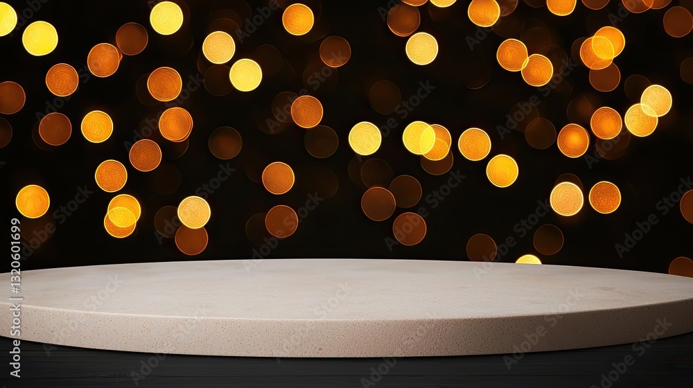 Poster minimalist graphic design abstract background idea. elegant display table showcasing shimmering gold