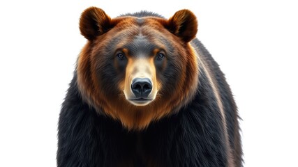 Fototapeta premium Bear images, Brown bear isolated on white