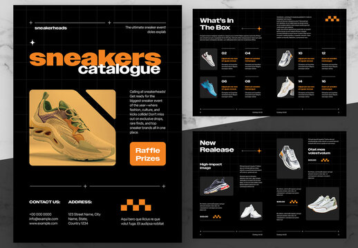 Orange And Black Sneakers Catalog
