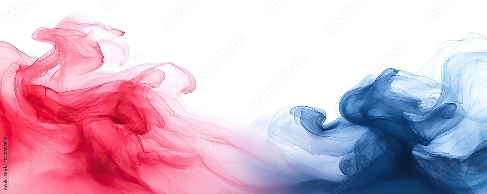 Poster ink illustration abstract background idea. abstract colorful smoke swirls on a white background, cre