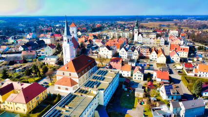 Naklejka premium panorama of the old town in poland
