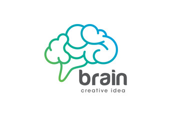 Creative Brain Concept Logo Design Template
