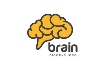 Creative Brain Concept Logo Design Template