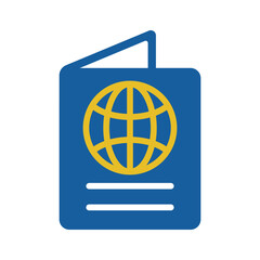 passport icon flat design