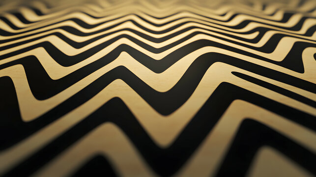Texture with deep gold and black zigzag pattern