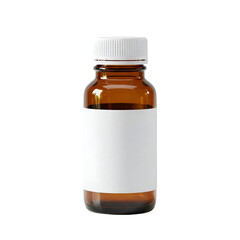 Empty bottle of medicine pills isolated on transparent background 
