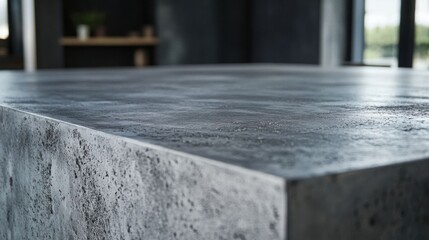 Concrete tabletop with industrial style.