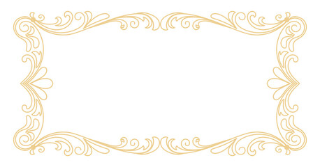 Thai pattern frame, abstract pattern, vintage text border, gold frame
