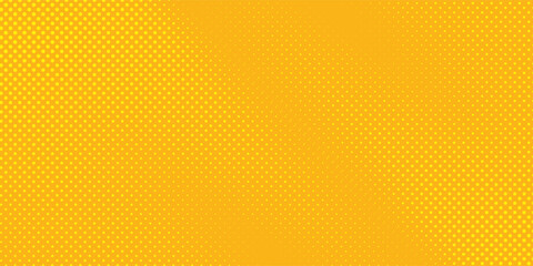 ellow halftone pattern. Retro comic gradient background. Bright orange pixelated dotted texture