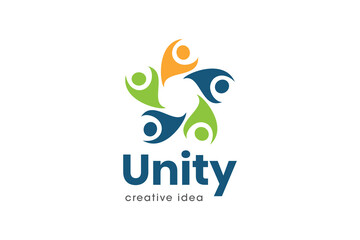 Creative Unity Concept Logo Design Template
