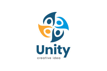 Creative Unity Concept Logo Design Template