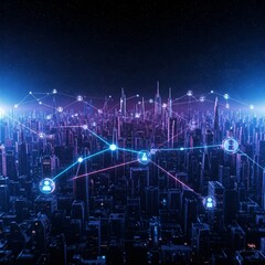 Obraz premium Data analysis, Big data information, Servers and information management