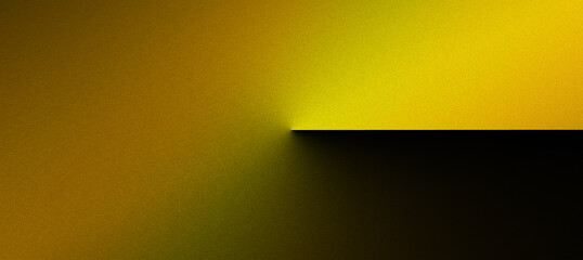 Grainy Gradient noise texture Background vibrant web poster, banner, cover header backdrop design, Abstract dark Gold golden yellow, and black color flow smooth an empty dark scene