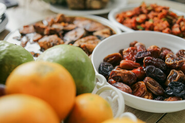 Various Indonesian Food Menu Served on The Table During Eid Mubarak Celebration