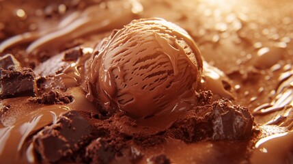 chocolate ice cream with chocolate