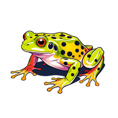 Vibrant Tree Frog – Colorful Tropical Wildlife Illustration