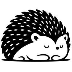 Silhouette of a sleeping hedgehog © Breck
