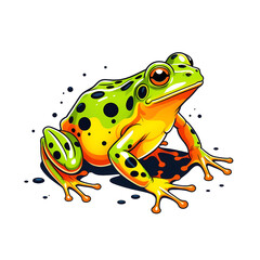 Vibrant Tree Frog – Colorful Tropical Wildlife Illustration