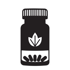 Homeopathy bottle vector