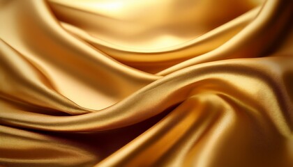 Fototapeta premium abstract golden fabric undulates softly in the light