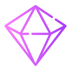 diamond Line Gradient Icon