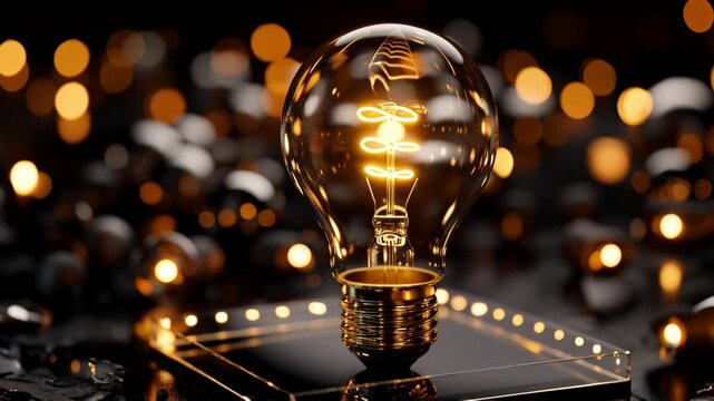 A light bulb as a symbol of innovative breakthroughs in business marketing and creative ideas