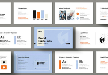 Brand Guidelines Presentation Template for Marketing and Branding Strategies