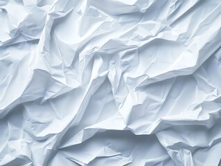 Obraz premium Crumpled White Paper Background with Shadows Texture and Creative Design