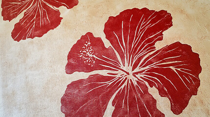 Traditional Chinese hibiscus painting delicate floral brushwork elegant ink wash soft botanical composition cultural heritage earthy tones refined artistic expression vintage aesthetic vision silk