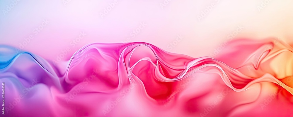 Poster vibrant color art abstract background idea. colorful flowing fabric waves create a vibrant and dynam