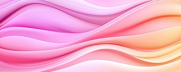 Pastel color illustration abstract background concept. A vibrant abstract wave pattern in soft pink and orange hues.