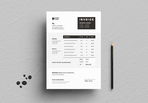 Professional Invoice Template for Business and Finance
