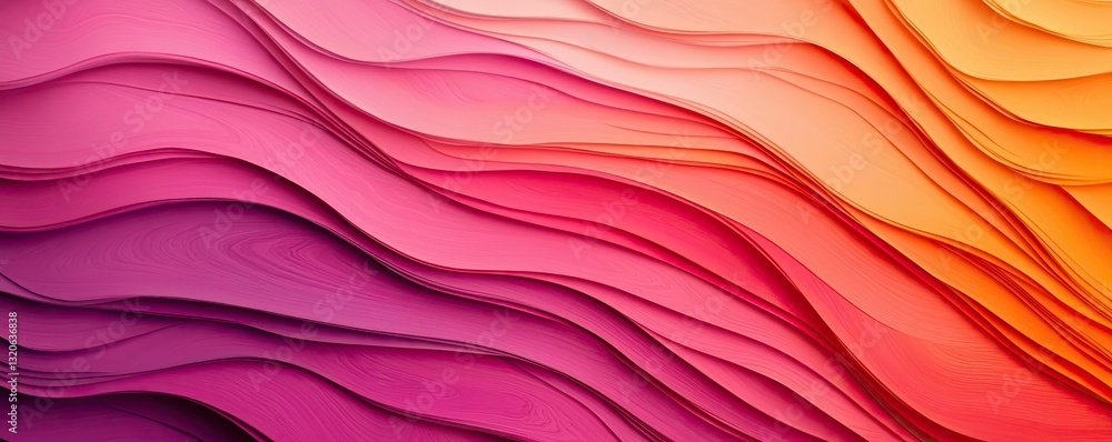 Aufkleber vibrant color art abstract background idea. colorful abstract waves creating a vibrant flow of pink 