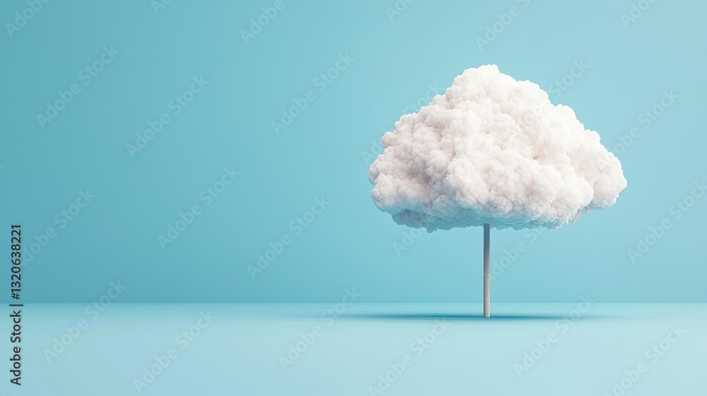 Poster pastel color illustration abstract background concept. a whimsical representation of a tree made of 
