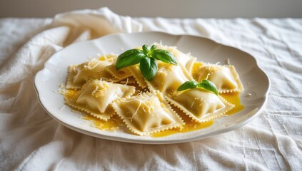 ravioli with cream sauce