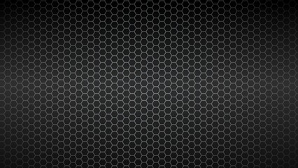 Hexagonal abstract metal background black