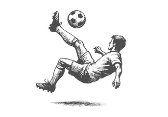  Soccer Player hand drawn sketch illustration vector  © Shutoda