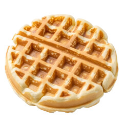 Freshly Baked Belgian Waffle with Delightful Grid Pattern and Crisp Exterior  A tempting and mouthwatering breakfast or dessert treat