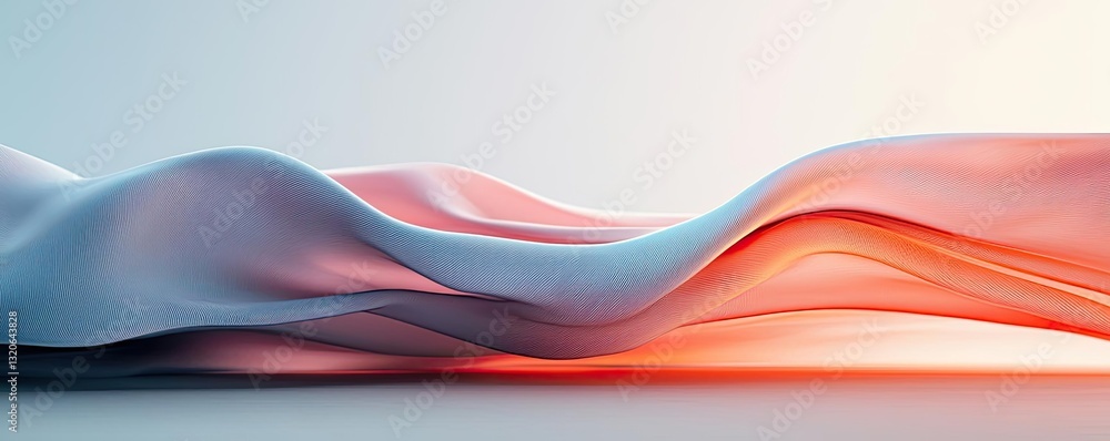 Poster pastel color illustration abstract background concept. abstract fabric waves in soft colors creating
