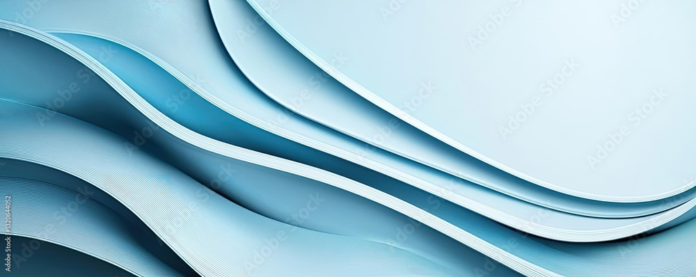 Poster waterscape abstract background concept. elegant abstract blue wave design with smooth curves and lay