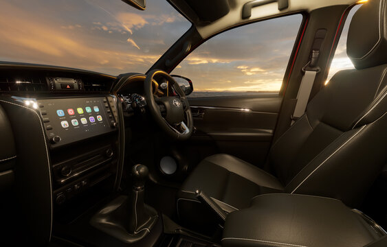 Toyota fortuner dashboard and steering wheel