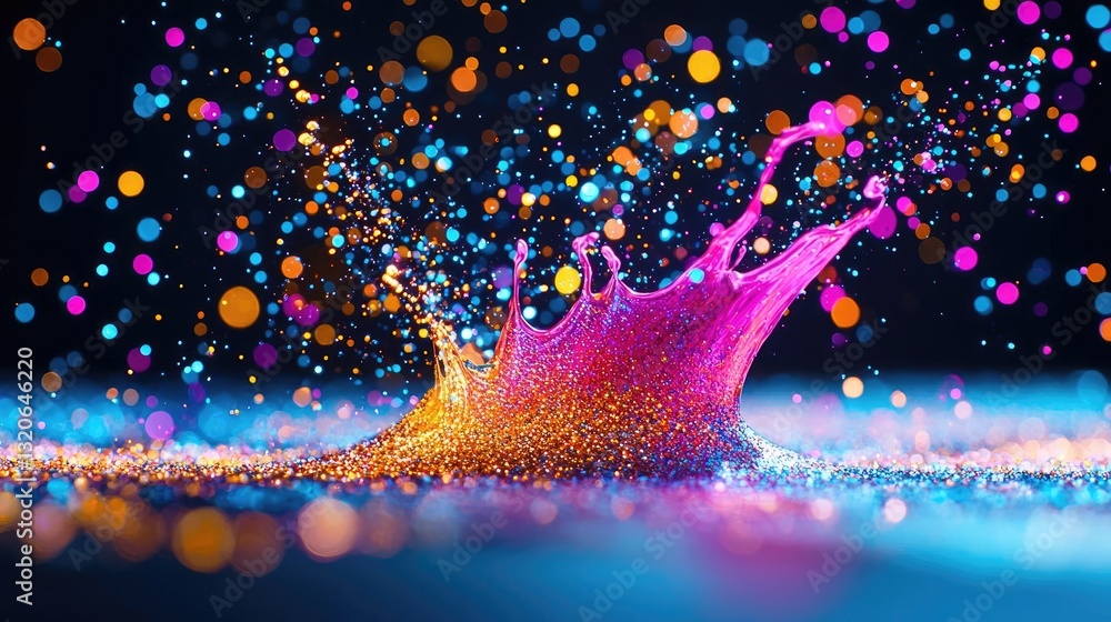 Poster vibrant color art abstract background idea. vibrant splash of color illustrating dynamic motion and 