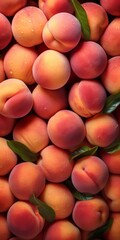 juicy fresh picked peaches background pattern