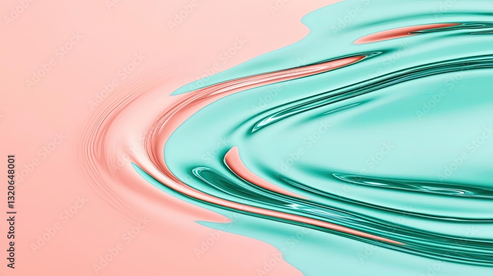 Aufkleber waterscape abstract background concept. abstract fluid art showcasing vibrant colors and smooth, flo