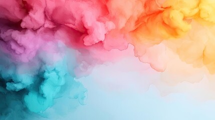 Pastel color illustration abstract background concept. Colorful smoke swirl creating a vibrant abstract background for artistic projects.