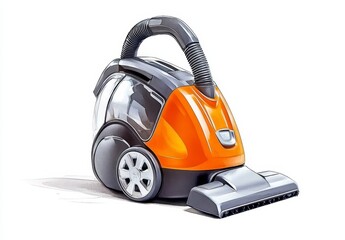 Compact Orange Vacuum Cleaner with Sleek Design for Everyday Use