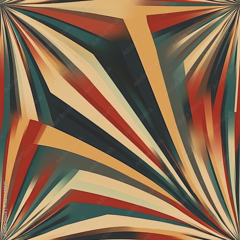 Poster abstract starburst seamless pattern radial gradient lines design for trendy textiles