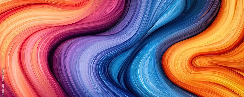 Poster vibrant color art abstract background idea. abstract colorful wave pattern with vibrant hues of oran